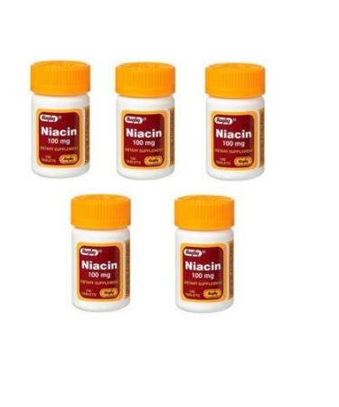 Special Pack of 5 NIACIN TAB 100MG Rugby 100TB