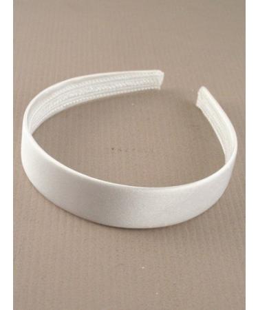 Buy 2.5cm White Satin Covered Alice Band | Multicoloured Hair Headband | International Shipping - Buy Online on GoSupps.com
