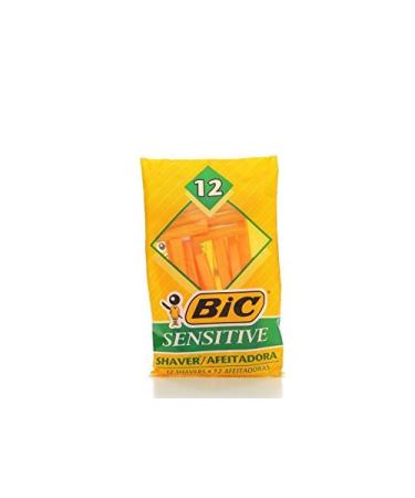 BIC Sensitive Single Blade Shaver, 36 Count 12 Count (Pack of 3)