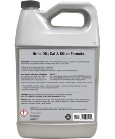 Urine OFF Cat Urine Stain & Odour Remover 3.78L - Enzyme Eliminator for Pet & People Friendly Odour Removal - Buy Online on GoSupps.com