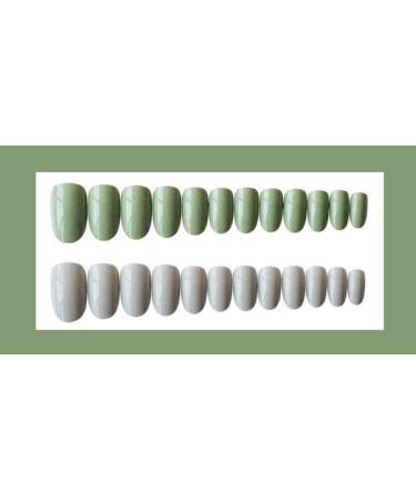 Shop HUIL Artificial Nails - Gray-Green Round Head Solid Color False Nails for Perfect Manicure | International Shipping Available - Buy Online on GoSupps.com