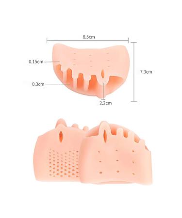 BOSREROY Soft Bunion Correction 5-Hole Toe Spacers Ergonomic Toe Straighteners for Hammer Pedicure Forefoot Relievers 2-Pack Separators - Buy Online on GoSupps.com