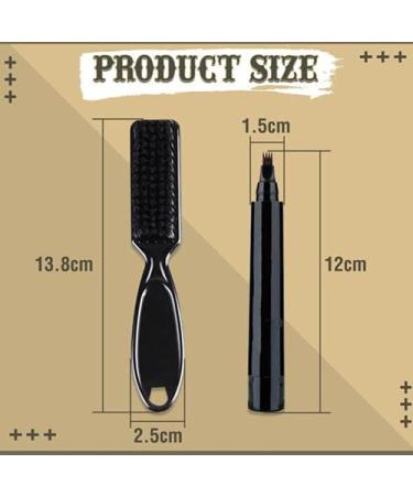 Natural Bare Pencil Filler for Men | Waterproof Mustache Kit | Durable Hairdressing Bar & Brush for All Skin Types - Brown - Buy Online on GoSupps.com