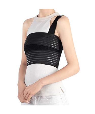 Solmyr Broken Rib Brace, Rib and Chest Binder Belt for Men and Women, Rib Cage Protector Wrap Rib Belt for Sore or Bruised Ribs Support, Broken Sternum, Dislocated Ribs Protection, Pulled Muscle Pain Large (Pack of 1)