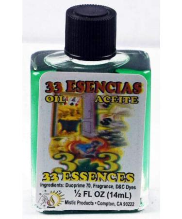 6 PIECES BRYBRADAN 33 ESSENCES SPIRITUAL OIL 33 ESENCIAS ACEITE ESPIRITUAL -1/2 FL OZ 14.7ML