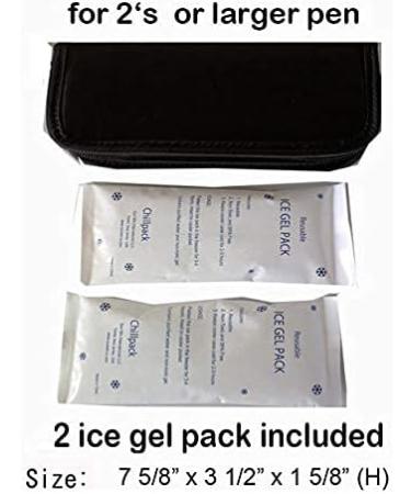 CHILLPACKS Diabetic Insulin Pen/Medication Cooler Case - Black | 2x Ice Packs Included - Buy Online on GoSupps.com