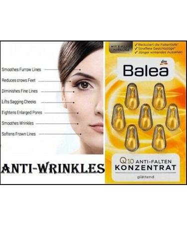 Balea Q10 Anti-Wrinkle Concentrate Serum - 3 Packs, 21 Capsules - Buy Online on GoSupps.com