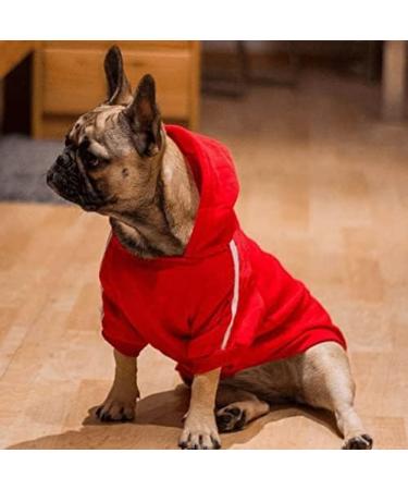 Ducomi 100% Cotton Dog Sweatshirt - Warm Monochrome Coat for Dogs of All Sizes (XS to 9XL) - Stylish Red Sweater for Small & Large Breeds - Buy Online on GoSupps.com