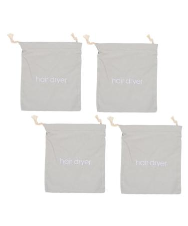 DRESSOOS 4pcs Hair Dryer Storage Bag Anti-scratch Bags Hair Dryer Holders Hair Dryer Organizer Bag Hair Dryer Organizers Creative Storage Bag Outdoor Hair Dryer Bags Travel Supplies 33.00X30.00X0.50CM Light Grey