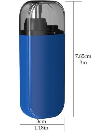 Waterproof Electric Portable Nose Hair Trimmer - 2 in 1 Ear & Nasal Cutter for Men & Women - Painless Precision Cutting - USB Rechargeable - Dust Protection Cap - Blue - Buy Online on GoSupps.com