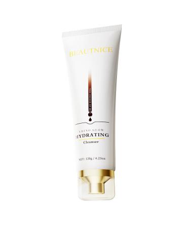 BEAUTNICE Amino Glow Hydrating Cleanser | Gentle Deep - Cleansing Face Wash, 4.23oz/120g | FDA - Registered Formula for All Skin Types