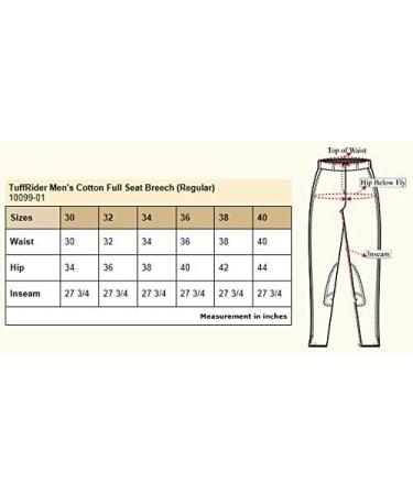 TuffRider Men's Regular Cotton Full Seat Breech 36 Black - Comfort and Style for Equestrian Enthusiasts - Buy Online on GoSupps.com