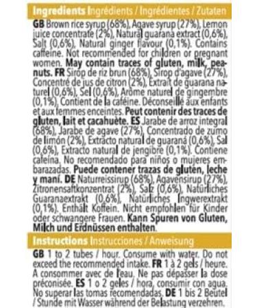 Mulebar - Sport Energy Gel - Lemon - Ginger - Guarana - 37g - Vegan - Gluten Free - 50mg Caffeine - Resealable and Reusable Tube - Buy Online on GoSupps.com