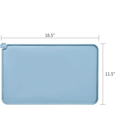 Audwud Silicone Waterproof Pet Feeding Mat - Anti-Slip Dog & Cat Bowl Mat 47x30 cm - Slate Color - Buy Online on GoSupps.com