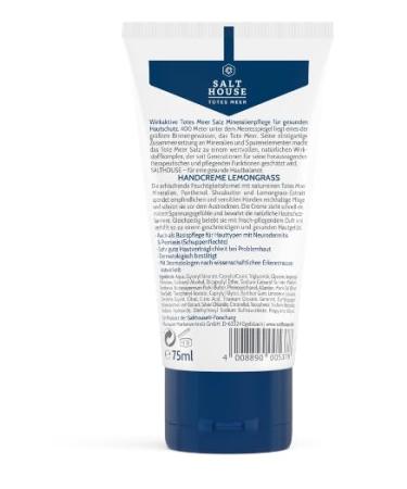 Salthouse Dead Sea Therapy Hand Cream with Lemongrass Extract - 75ml for Delicate & Sensitive Skin - Buy Online on GoSupps.com