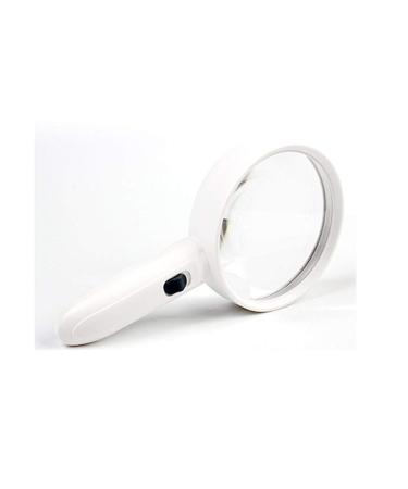 Handheld Magnifying Glass 10 Times The Elderly Reading with LED Lights White Violet Repair Stamps Calligraphy Identification Double Lens Magnifying Glass Made in China