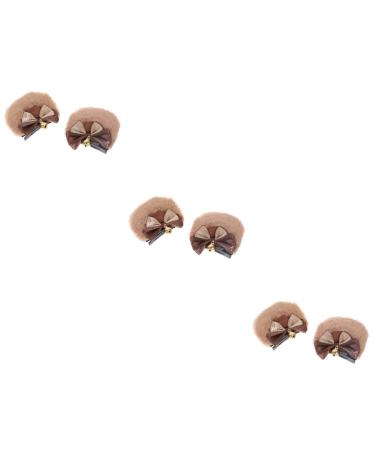 minkissy 3 Pairs Bear Ear Hair Clip Cosplay Ear Hair Clip Hair Clips Hair Barrettes Hair Clips Kawaii Bear Ears Hair Gems for Women Bear Bells Miss Polyester Accessories Cute