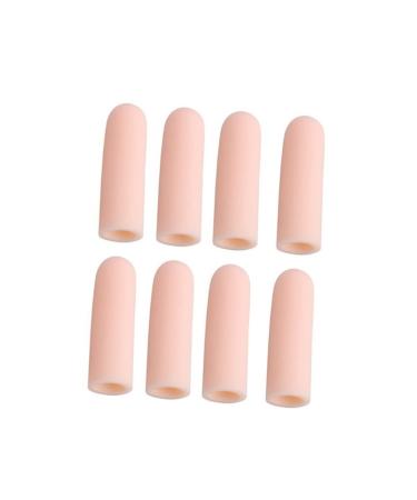 FRCOLOR 8 Pcs Gel Toe Caps Household Finger Cover Sanitary Pad Storage Bag Bike Rack for Back of Bike Finger Sleeves Toe Cap Toe Cap Finger Supplies Ampule Opener Set C01 Thumb Beige 8Pcs