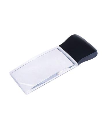 Glass Square Loupe Large Area Reading Magnifier LED Light Handheld Ultra Thin Optical Resin Glass Black 2X Enlarged Mirror Tool Magnifier for Reading Made in China