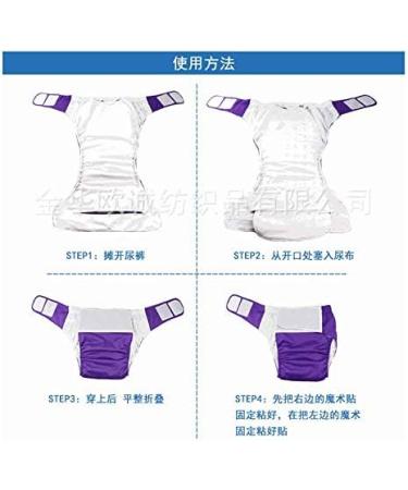 Nikou Adult Washable Diaper - Adjustable Incontinent Care Cloth Diaper Pants | Light Purple - Buy Online on GoSupps.com