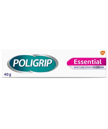 Poligrip Essential Denture Fixative Cream - 3 x 40g Secure Hold, Flavor Free - Buy Online on GoSupps.com