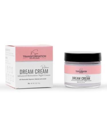 Dream Cream Menopause Skincare Night Cream with Hyaluronic Acid, Niacinamide, Peptides, Melatonin, and Magnesium - Overnight Face Mask for Rested + Restored Skin | 2 See Transformation - Buy Online on GoSupps.com