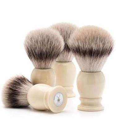 M HLE Classic Shaving Brush - Silvertip Fibre & Precious Resin Ivory | Luxury Wet Shaving Accessories for Men - Buy Online on GoSupps.com