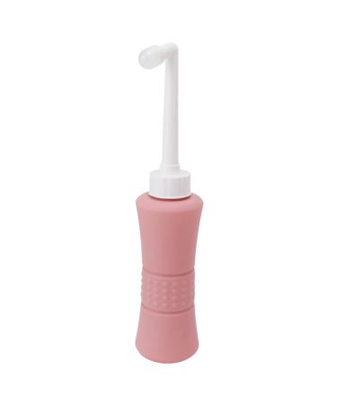 Vaginal Shower Bidet 500 Ml Cleaner Elbow Toilet Bidet 500 Ml Bathroom Bidet for Toilet Plunger Holder (Pink)