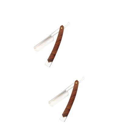 minkissy 2pcs Razor Stainless Steel Razor Blade Manual Scraper