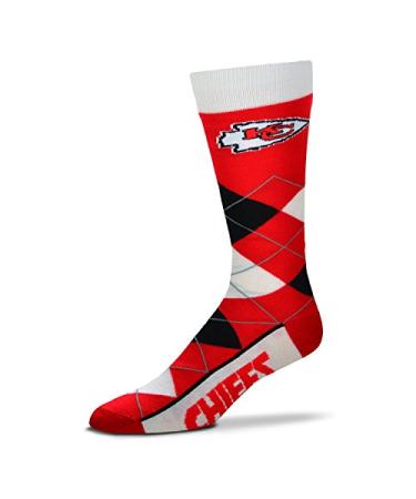 FBF NCAA unisex-adult Argyle Line Up Team Socks Kansas City Chiefs One Size Kansas City Chiefs