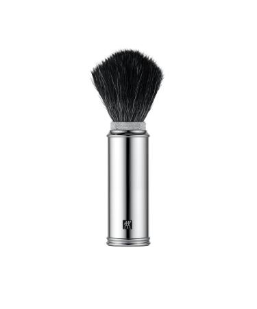 ZWILLING travel shaving brush with synthetic hair for travel vegan extra easy-care and soft bristles silver