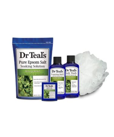 Dr. Teal's Epsom Salt Eucalyptus & Spearmint Regimen Set | Reusable Container Included - Buy Online on GoSupps.com
