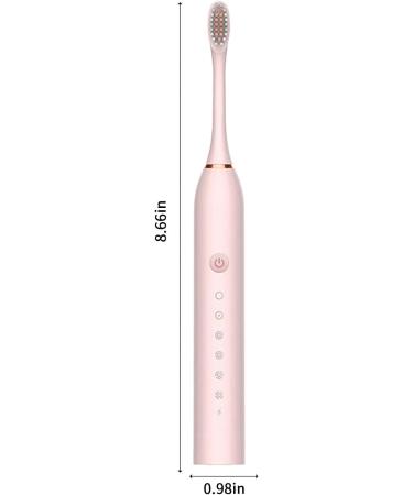 Electric Toothbrush for Adults - Waterproof Low Noise Portable | Smart Timer IPX7 Travel Design - Pink - Buy Online on GoSupps.com