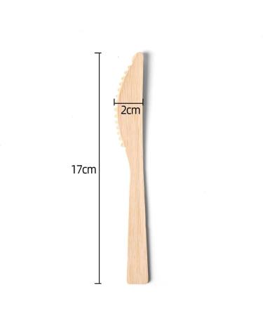 Bamboo Disposable Cutlery-Bamboo Knife 100PK 6.7" for Travel Camping Utensils Set 100% Biodegradable Compostable Renewable Utensil Natural Knives 100 knife - Buy Online on GoSupps.com