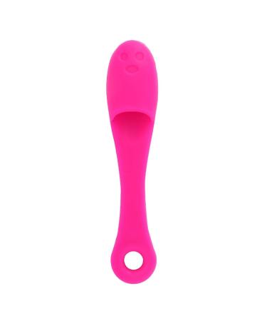 Qukaim Face Cleansing Brush Silicone Face Cleansing Finger Brush Pore Cleaner for Blackhead Removal Dark Rose Red