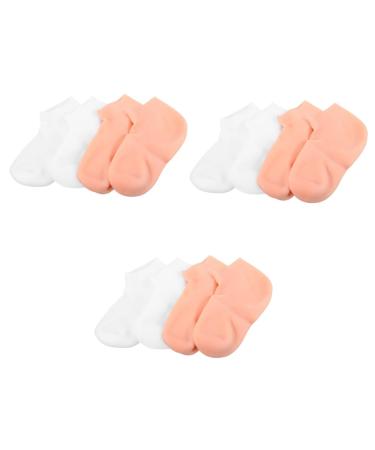 minkissy 6 Pairs Exfoliating Moisturizing Socks Moisture Socks Lotion Socks Overnight Heel Socks for Dry Cracked Dry Cracked feet Socks Sleep Socks Girl Cover sebs Pedicure