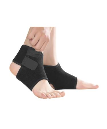 Kids Children Compression Ankle Brace Support Sleeve Adjustable Foot Stabilizer Ankle Guard Pads for Arthritic Pain Relief & Injury Rehabilitation Elastic Ankle Protector for Sports 1 Pair black kid US 5-8