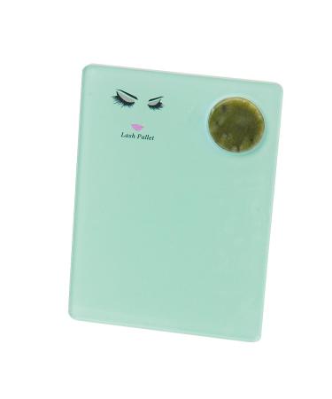 Eyelash Extension Pallet Holder Set - 2 in 1 Acrylic & Round Jade Stone Lash Grafting Tool Pad | Blue - International Shipping Available - Buy Online on GoSupps.com