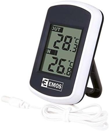 Buy EMOS Wired Digital Outdoor & Indoor Thermometer with Cable Sensor - Battery Operated | International Shipping Available - Buy Online on GoSupps.com