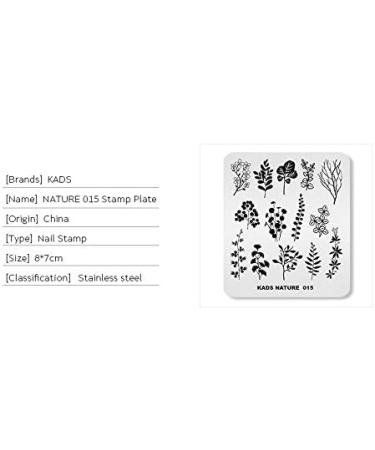 Alexnailart Flower Print Stamping Plates Set (NA015) - Manicure Template & Nail Art Tools - Buy Online on GoSupps.com