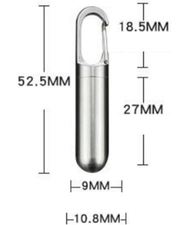 Stainless Steel Waterproof Pill Box Keychain - Mini Pill Organizer for Outdoor Travel - Buy Online on GoSupps.com