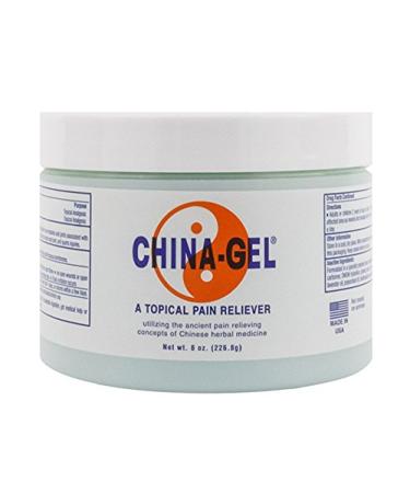 China-Gel Topical Pain Reliever Cream - Herbal Therapeutic Massage Cream to Help Sooth Away Muscle and Joint Discomfort, Mint Green, 8 oz Jar 8 Ounce (Pack of 1)