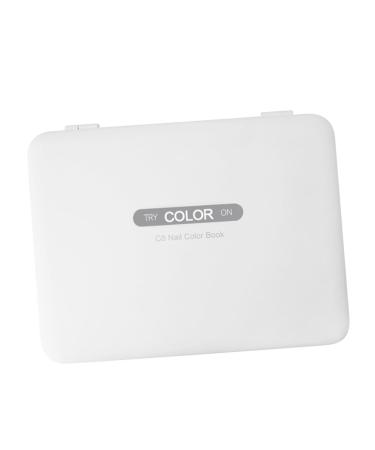 Healvian 1pc Nail Nail Art Tool Nail Gel Polish Display Book Nail Art Nail Color Sample Book Nail Practice Tool DIY Nail Art UV Gel Nail Polish Nail Color Cards Book White Abs 28.00X22.00X2.00CM White