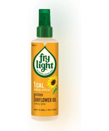 Fry Light 1Cal Natural Golden Sunflower Oil Cooking Spray Grill Fry Roast 190ml Pack of 3 with Welari Thank You Card | (3pack) (3 x 190ml) - Buy Online on GoSupps.com