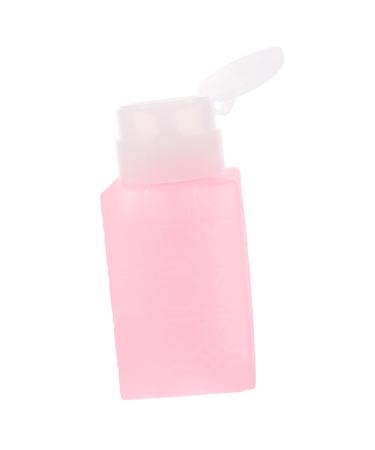 minkissy Nail Oil Pink Nail Polish Nail Polish Remover Dispenser Pump Dispenser Nail Polish Remover Pump Makeup Remover Dispenser Plastic Travel Powder Pump Manicure 6x5x13cm Pink