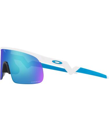 Oakley Oj9010 Resistor Rectangular Sunglasses | Polished White/Prizm Sapphire | 20 mm - Buy Online on GoSupps.com