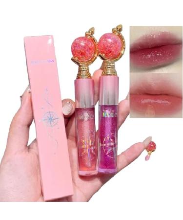 2 Pack Moisturizing Lip Gloss Waterproof Long Lasting Lip Gloss for Girls