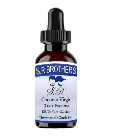 S.R. Brothers Coconut Virgin (Cocos Nucifera) Pure & Natural Therapeutic Grade Carrier Oil 100ml
