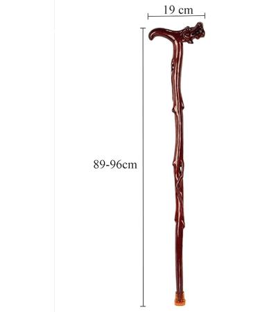 Wooden Walking Stick Solid Cane Walking Sticks Hardwood Walking Sticks for Man | Comfortable Handle Carved Dragon Design | Walker Assisting Unisex - Buy Online on GoSupps.com