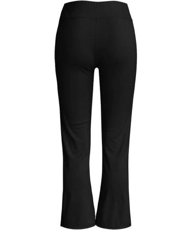 Vickyleb Women's Black Wide Leg Yoga Pants - XX-Large | Casual Loose Fit & Flare Style - Buy Online on GoSupps.com